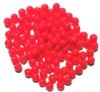 50  6mm Milky Opal Red Round Glass Beads